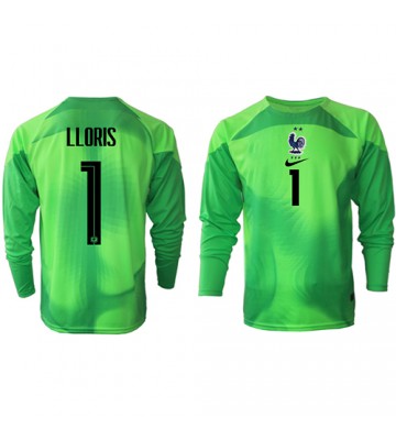 Francja Hugo Lloris #1 Bramkarskie Koszulka Wyjazdowych MŚ 2022 Długi Rękaw